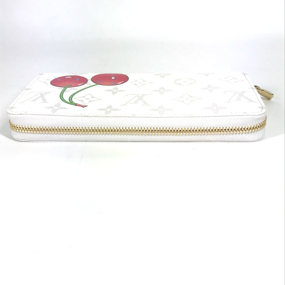 LOUIS VUITTON Long Wallet Purse M14240 Monogram canvas white Takashi Murakami collaboration monogram LV �~ TM Zippy Wallet unisex(Unisex)