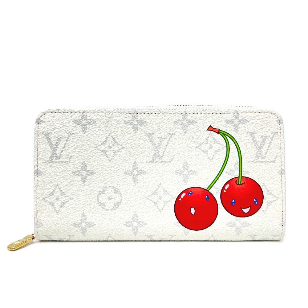 LOUIS VUITTON Long Wallet Purse M14240 Monogram canvas white Takashi Murakami collaboration monogram LV × TM Zippy wallet