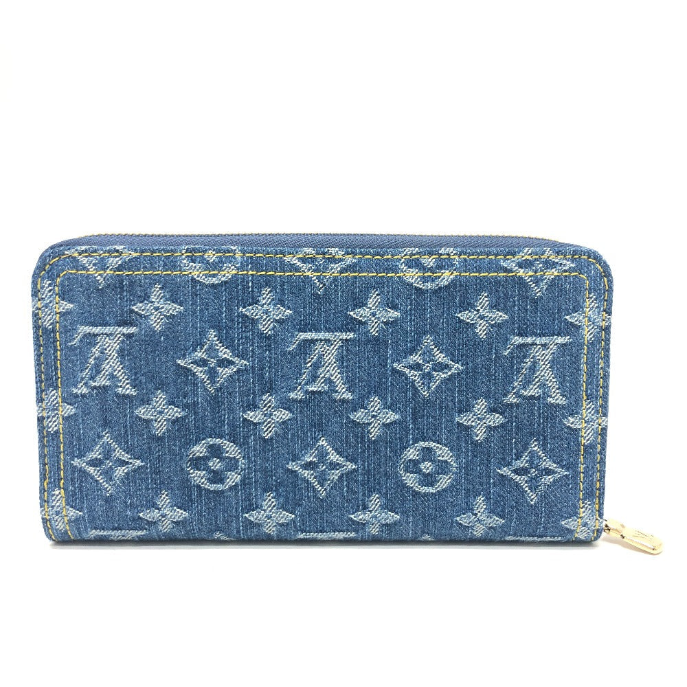LOUIS VUITTON Long Wallet Purse M23161 denim blue Takashi Murakami collaboration monogram denim LV �~ TM Zippy Wallet unisex(Unisex)