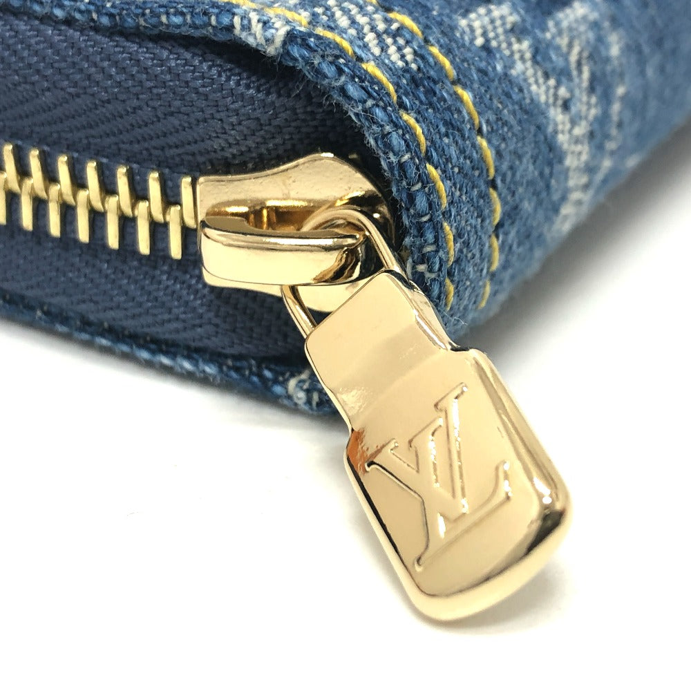 LOUIS VUITTON Long Wallet Purse M23161 denim blue Takashi Murakami collaboration monogram denim LV �~ TM Zippy Wallet unisex(Unisex)