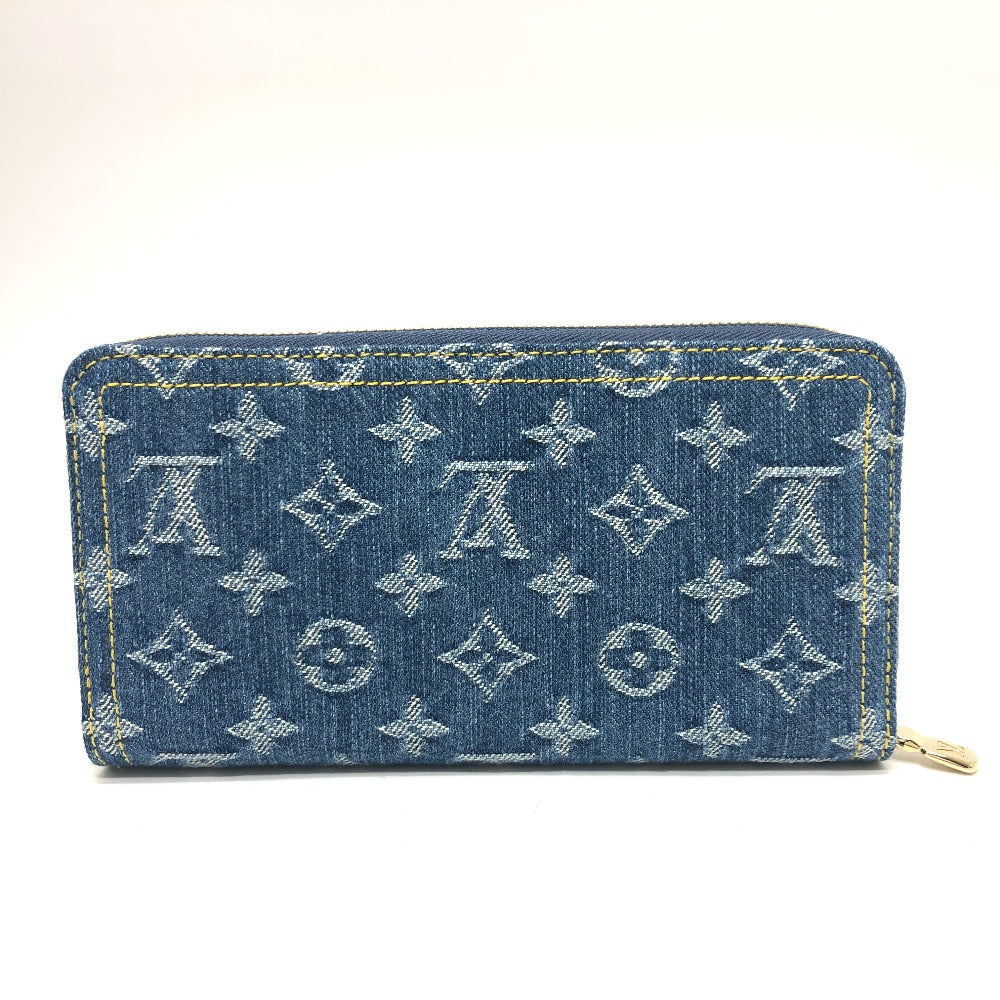 LOUIS VUITTON Long Wallet Purse M23161 denim blue Takashi Murakami collaboration monogram denim LV �~ TM Zippy Wallet unisex(Unisex)