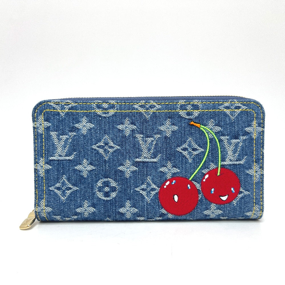 LOUIS VUITTON Long Wallet Purse M23161 Monogram denim blue Takashi Murakami collaboration monogram denim LV × TM Zippy wallet