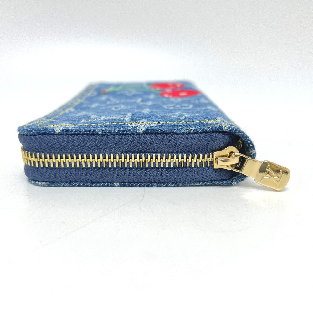 LOUIS VUITTON Long Wallet Purse M23161 Monogram denim blue Takashi Murakami collaboration monogram denim LV × TM Zippy wallet