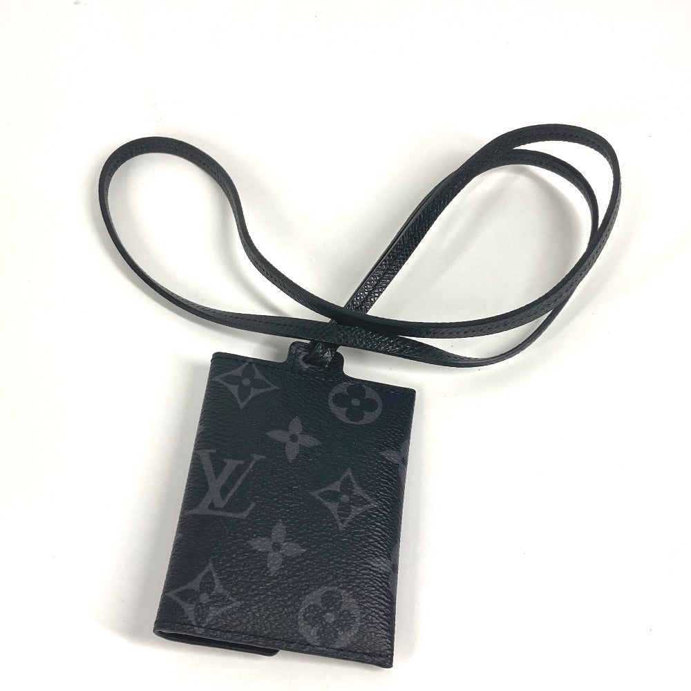 LOUIS VUITTON Coin case M83155 Taiga Leather black Taigalama Porto Cult Onstrap