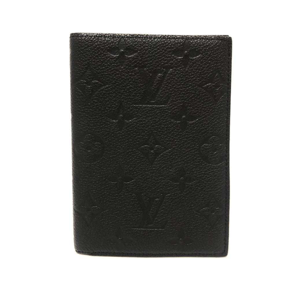 LOUIS VUITTON passport case M63914 Monogram Ann Platt Leather black Couverture Passpole NM