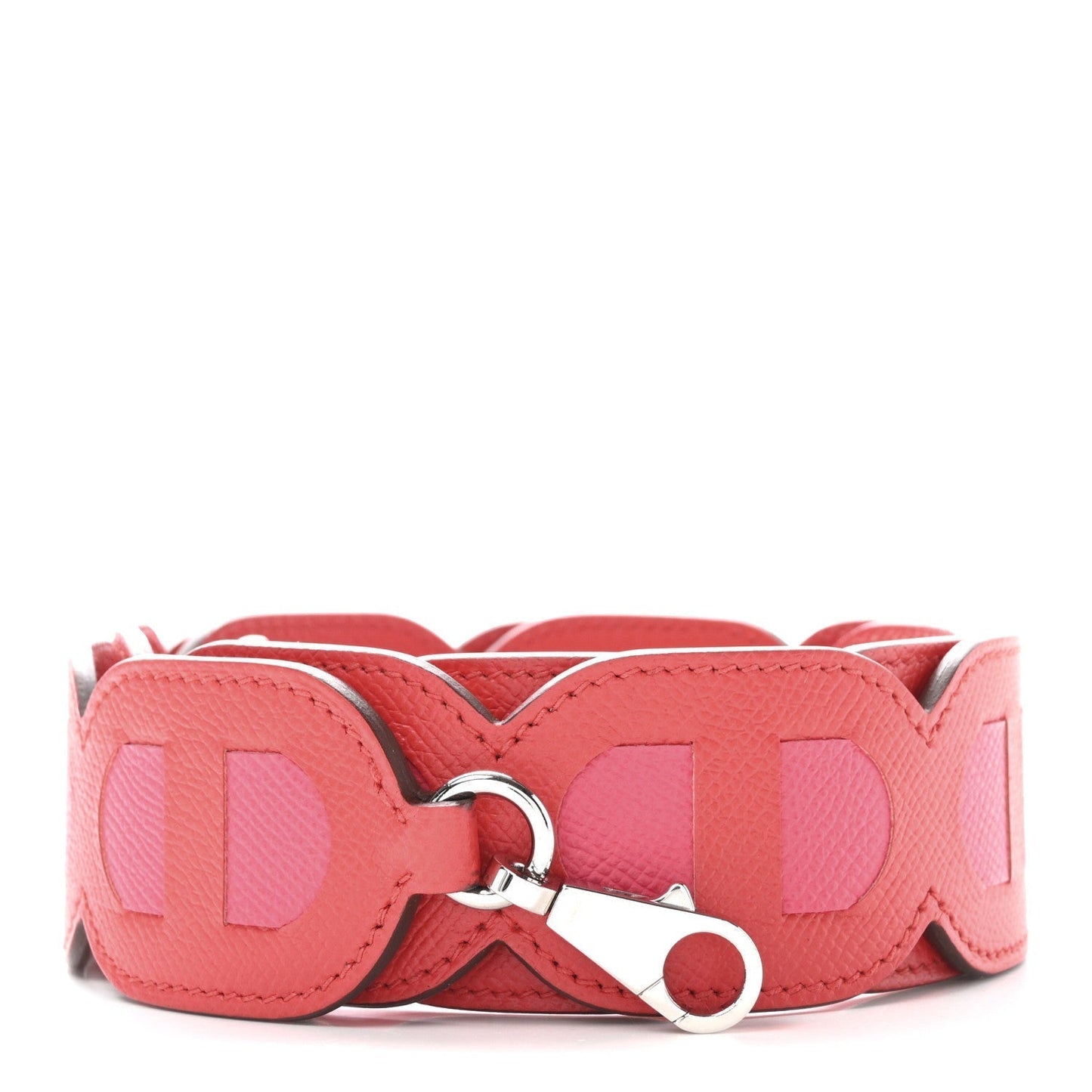 Hermes Epsom Maillons Shoulder Strap Rouge De Coeur Rose Extreme