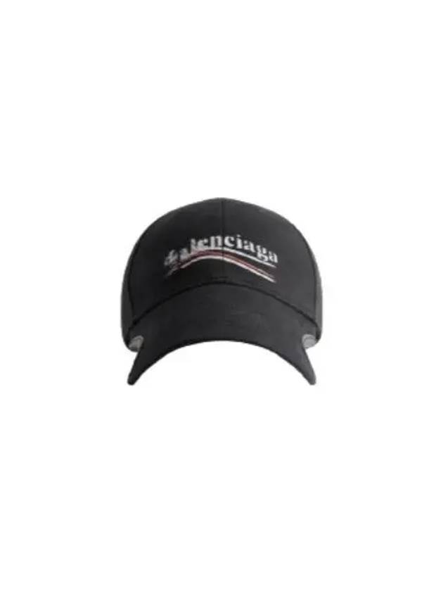 Luxury Balenciaga Trending 2026 Political Stencil Ball Cap Black