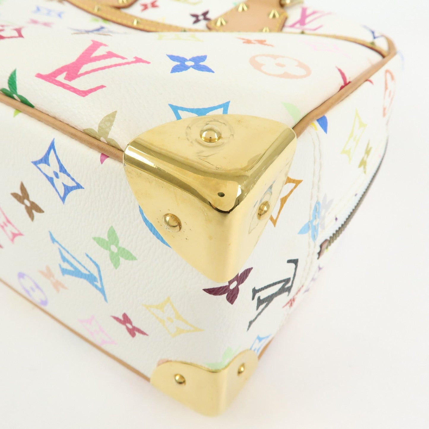 Louis Vuitton Monogram Multicolor Trouville Hand Bag Blanc M92663