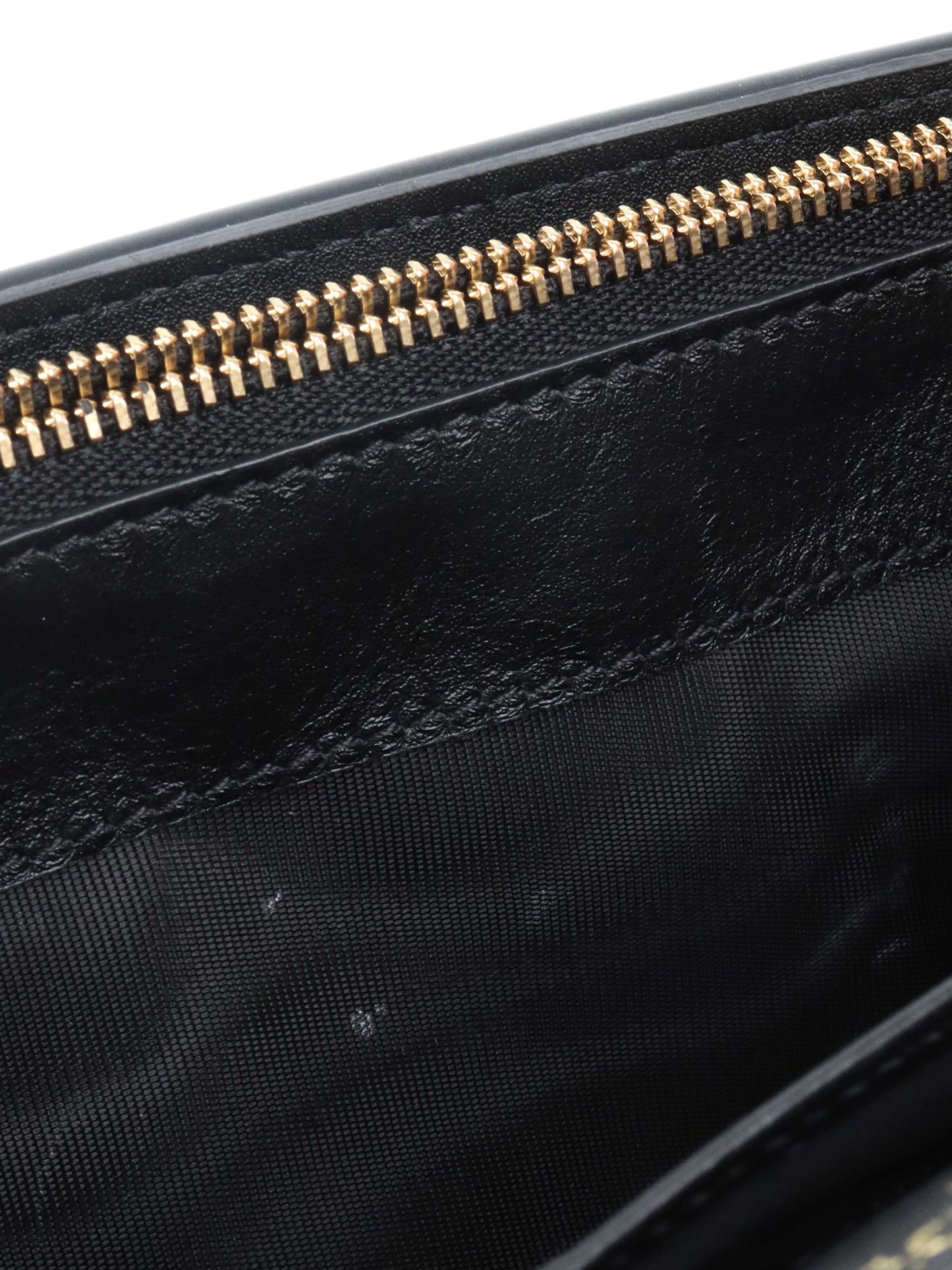 Dior Black Patent Leather 30 Montaigne Chain Clutch.