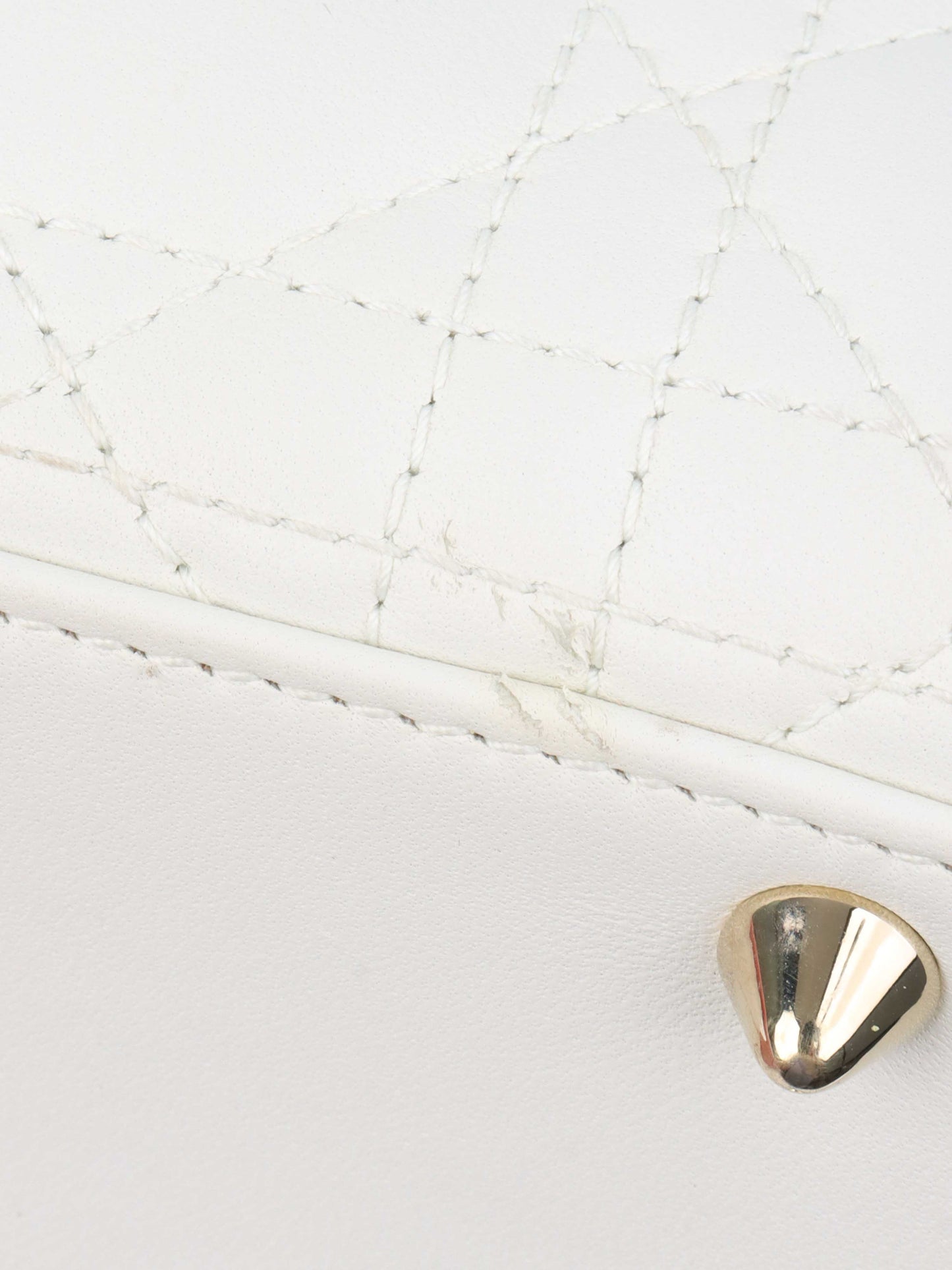Dior White Small Lady Dior Bag GHW.