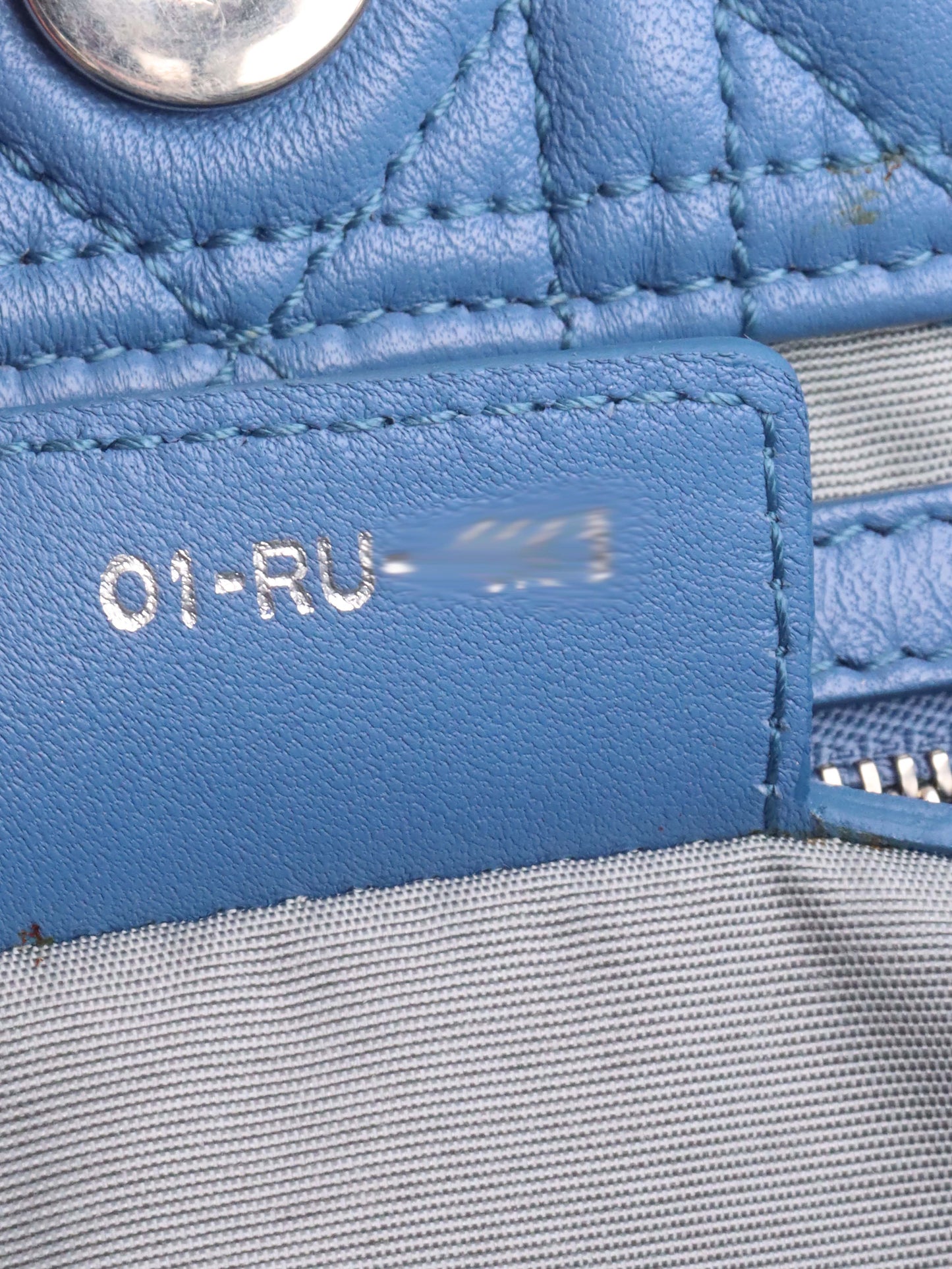 Dior Large Blue Cannage Soft Shopping Tote