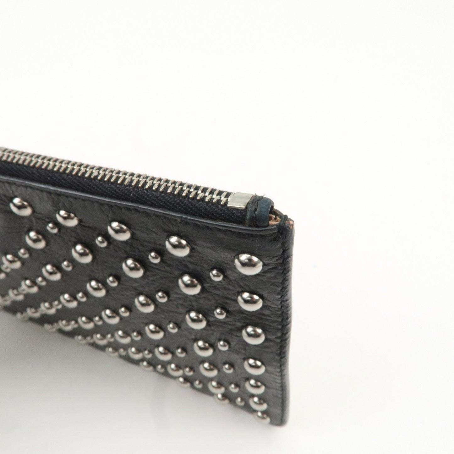 PRADA Leather Pouch Studs Black