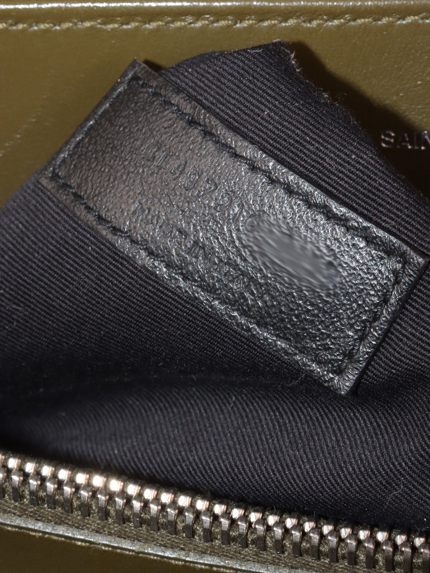 Saint Laurent Khaki Medium Loulou Bag.