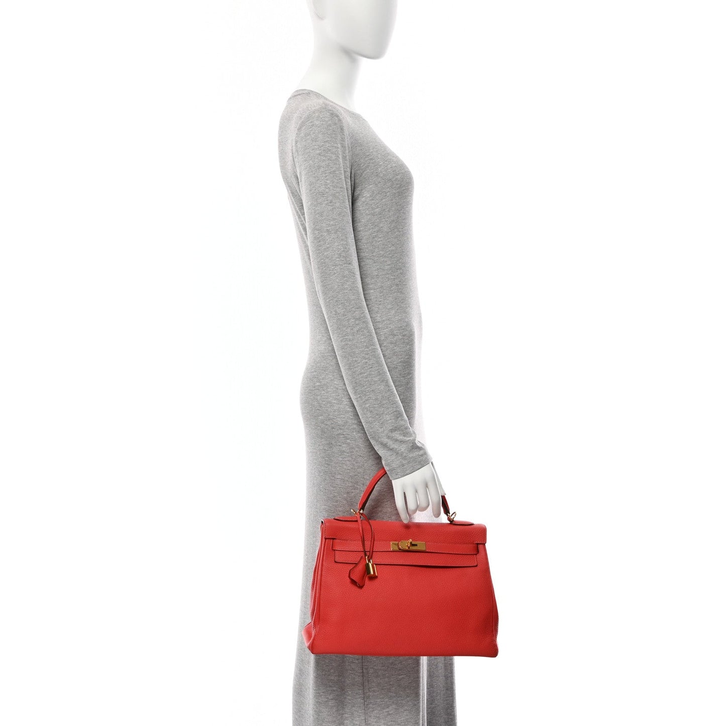 Hermes Togo Kelly Retourne 32 Rouge Pivoine