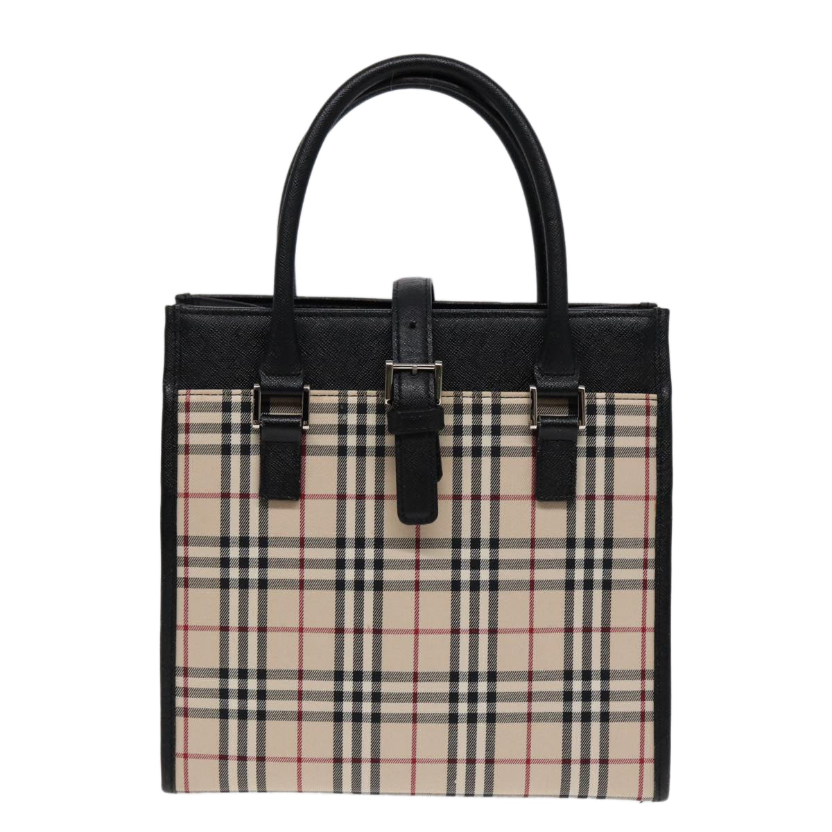 Burberry Nova Check Beige Canvas Handbag ( )