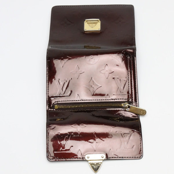 LOUIS VUITTON Tri-fold wallet M93520 Monogram Vernis Amarrant Portefeuille and Koala Vernis with coin pocket Women