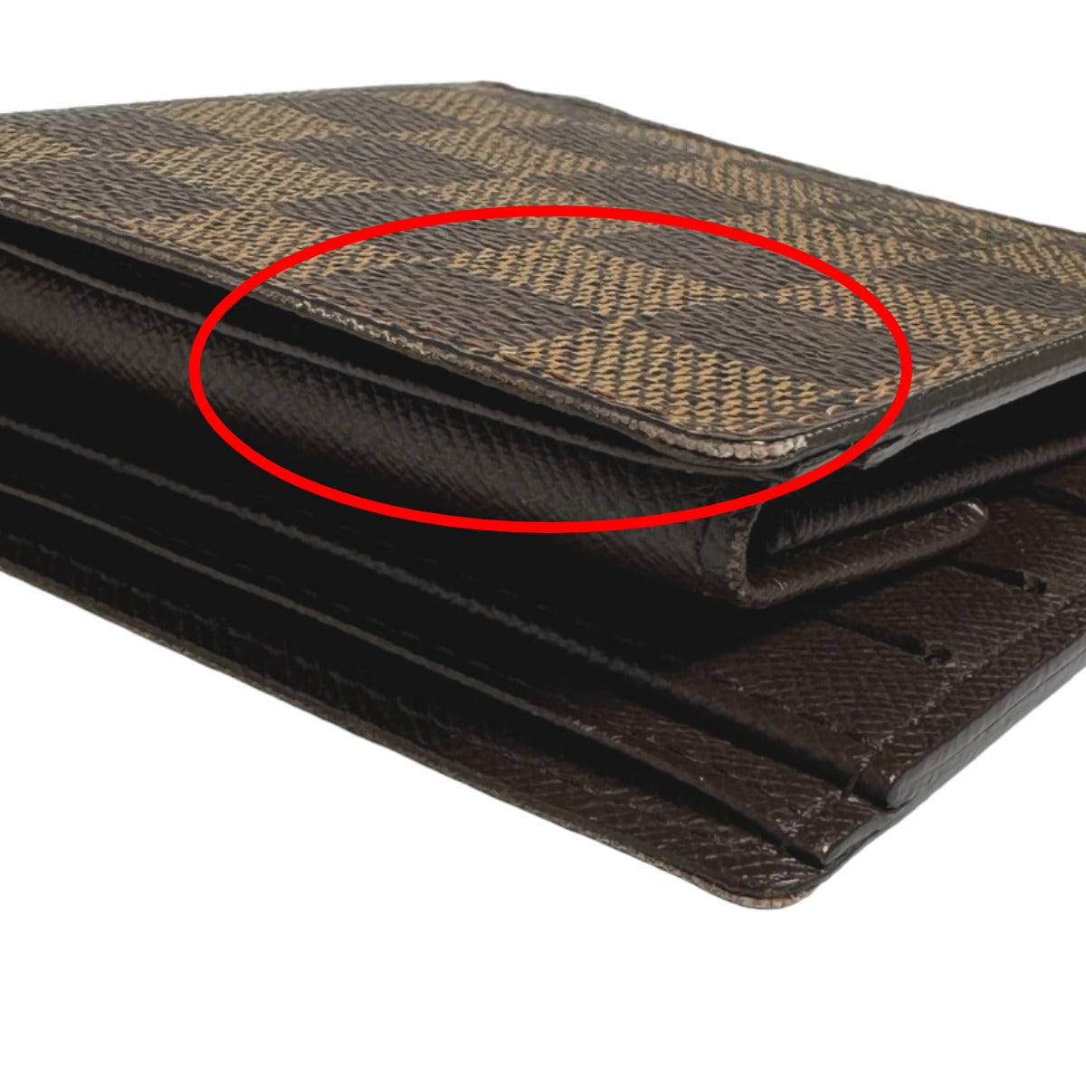 LOUIS VUITTON Bifold Wallet N61675 Damier canvas Brown Bi-fold wallet with card pocket Damier Portefeuille Marco mens(Unisex)