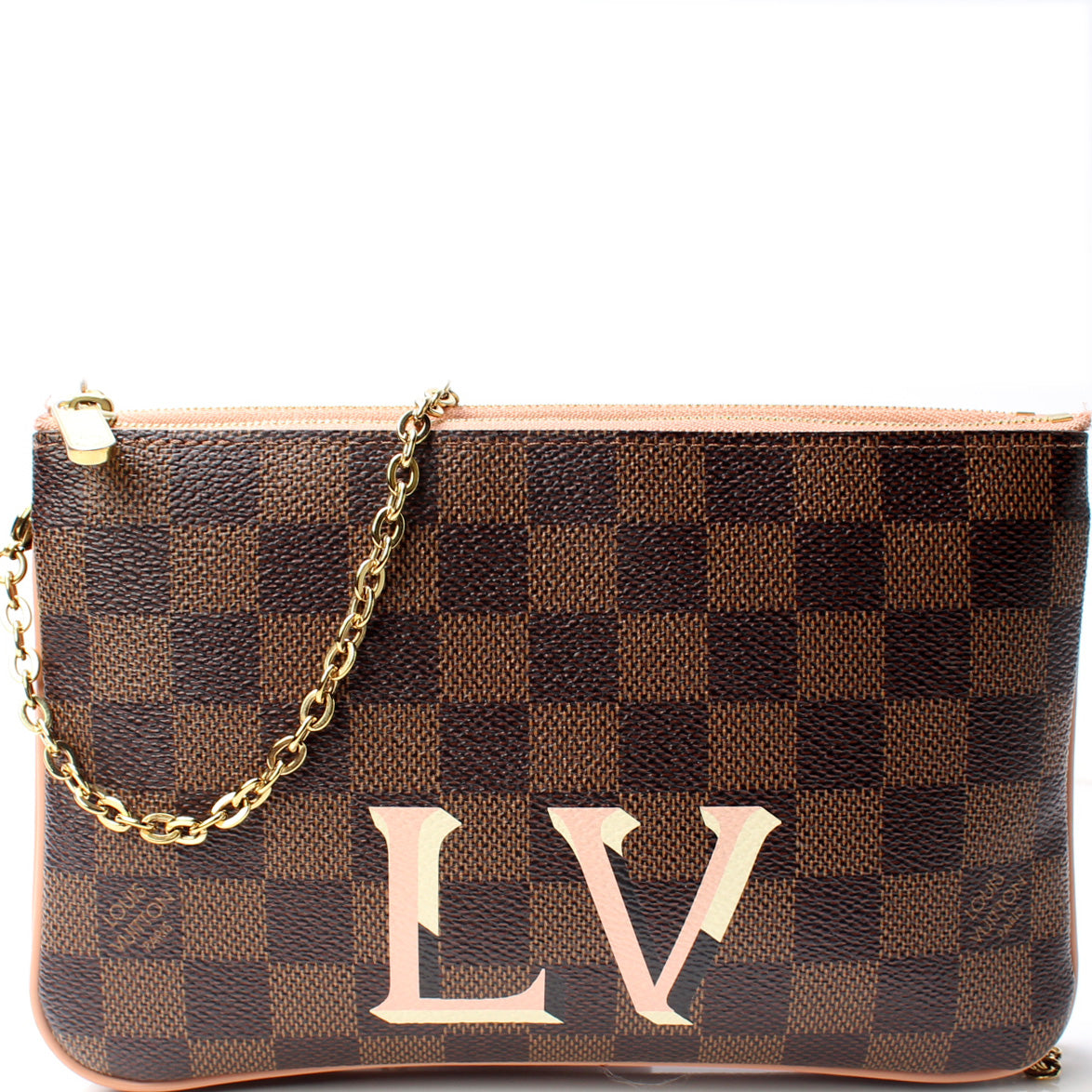 Louis Vuitton Double Zip Pochette Damier Ebene