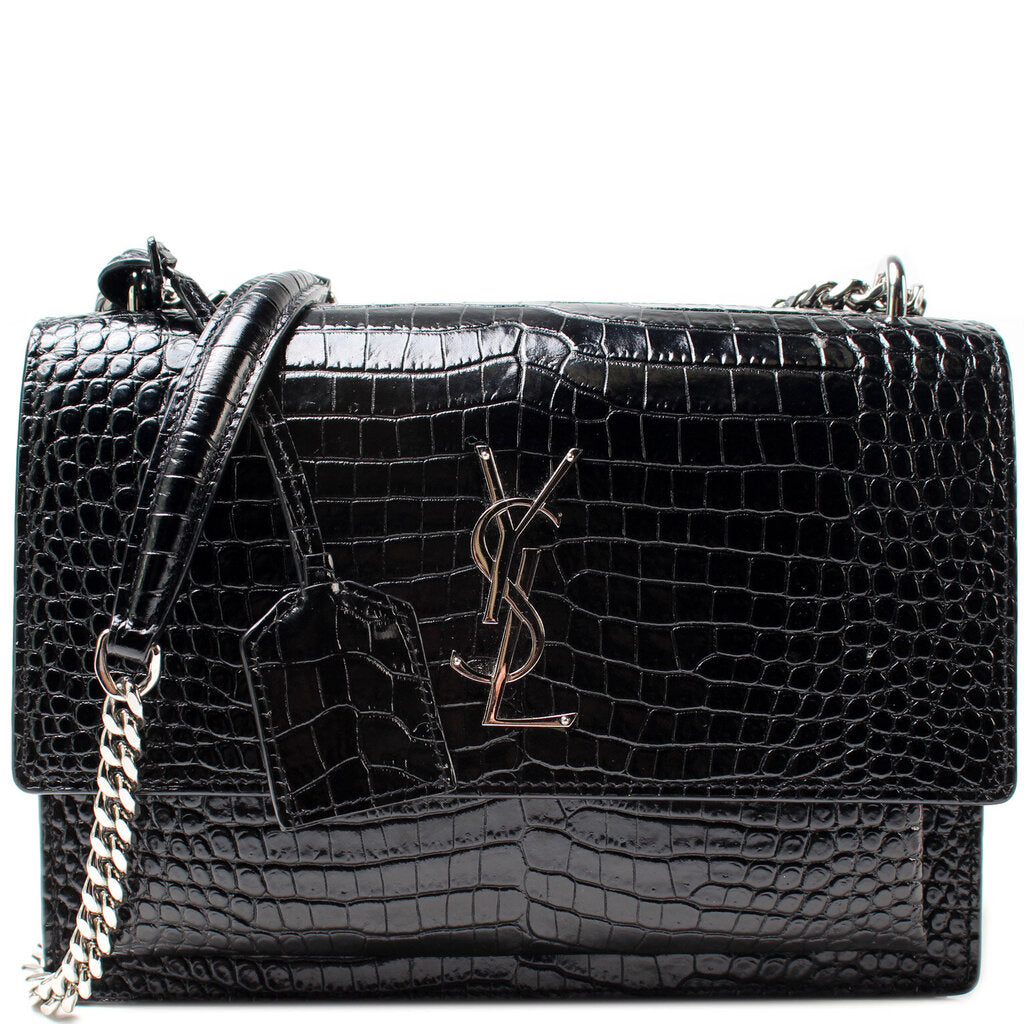 Saint Laurent Sunset Medium Croc 442906 Bag