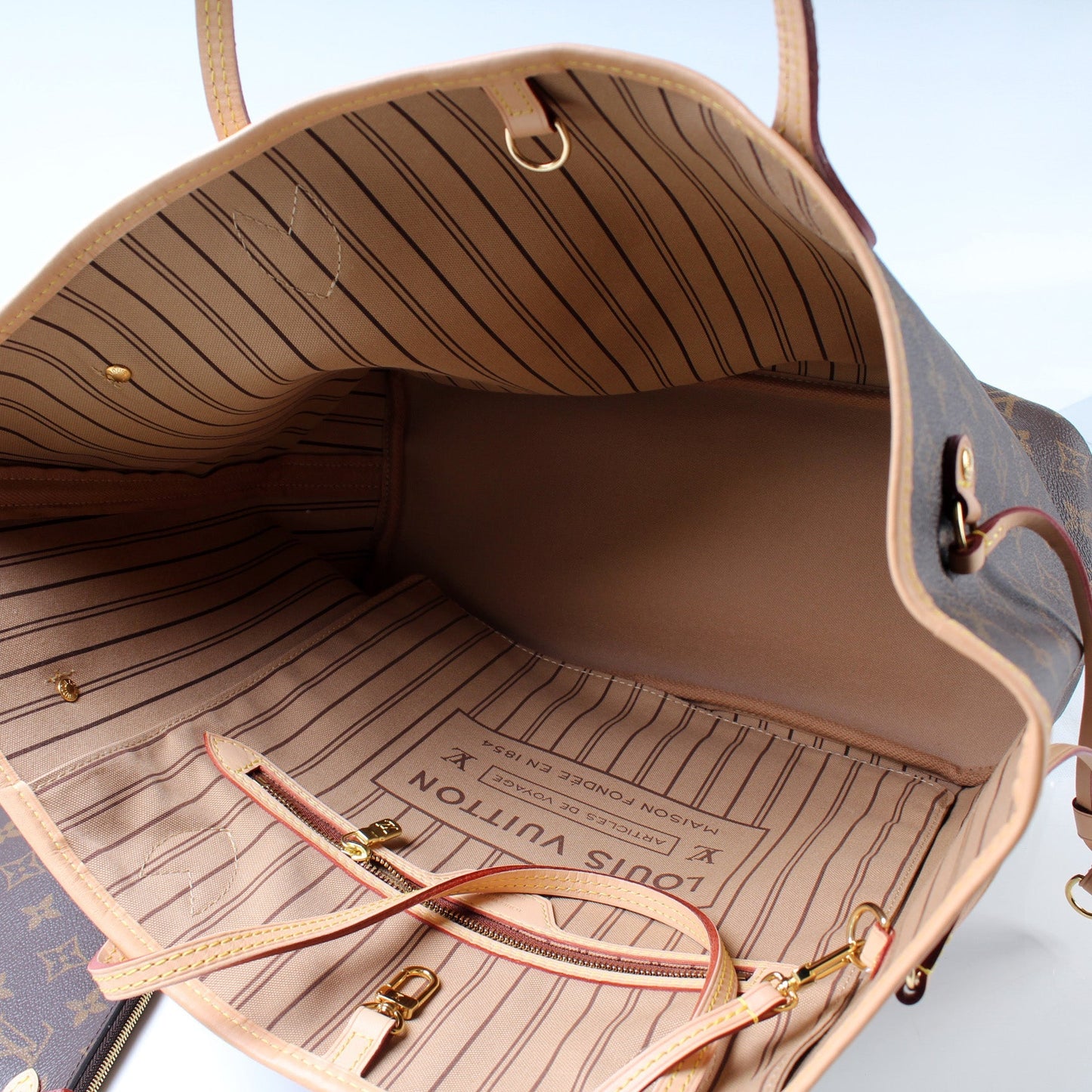 Louis Vuitton Neverfull MM W/ Pochette Monogram