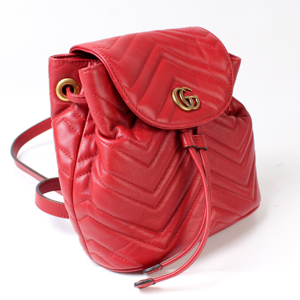 Gucci 528129 Marmont Mini Leather Backpack Bag