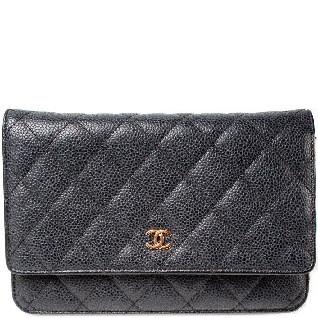 Chanel WOC Classic Quilted Caviar Bag