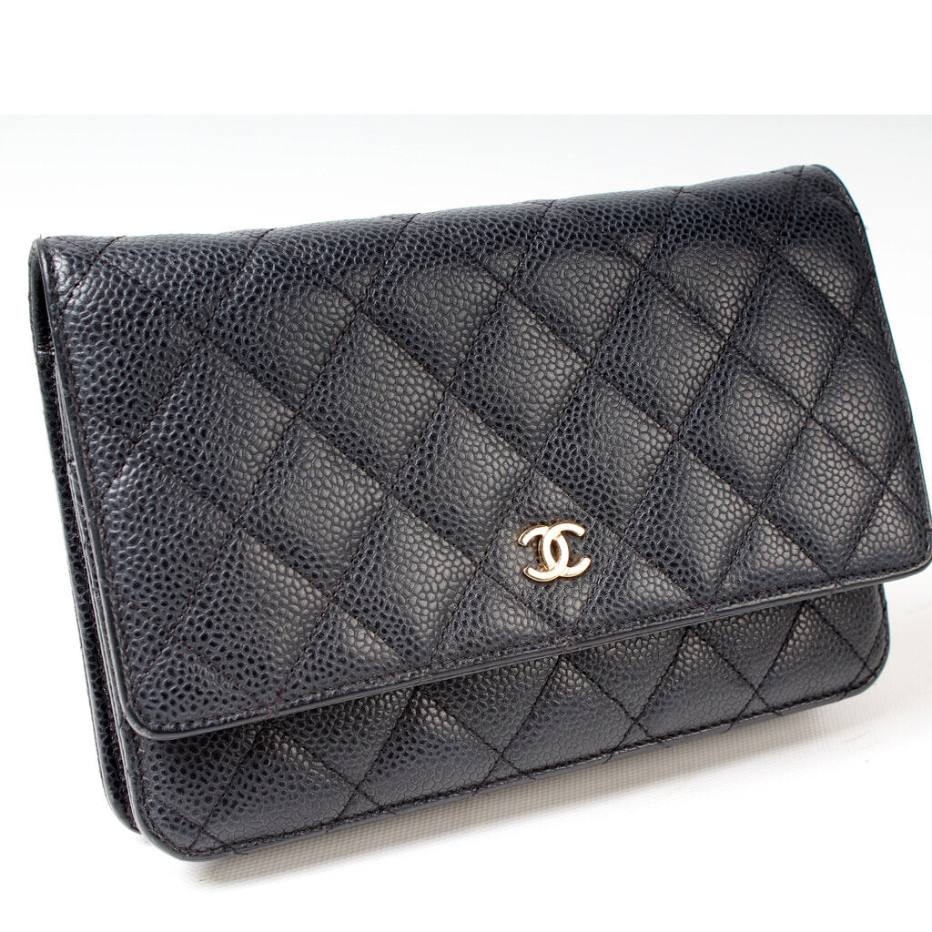 Chanel WOC Classic Quilted Caviar Bag