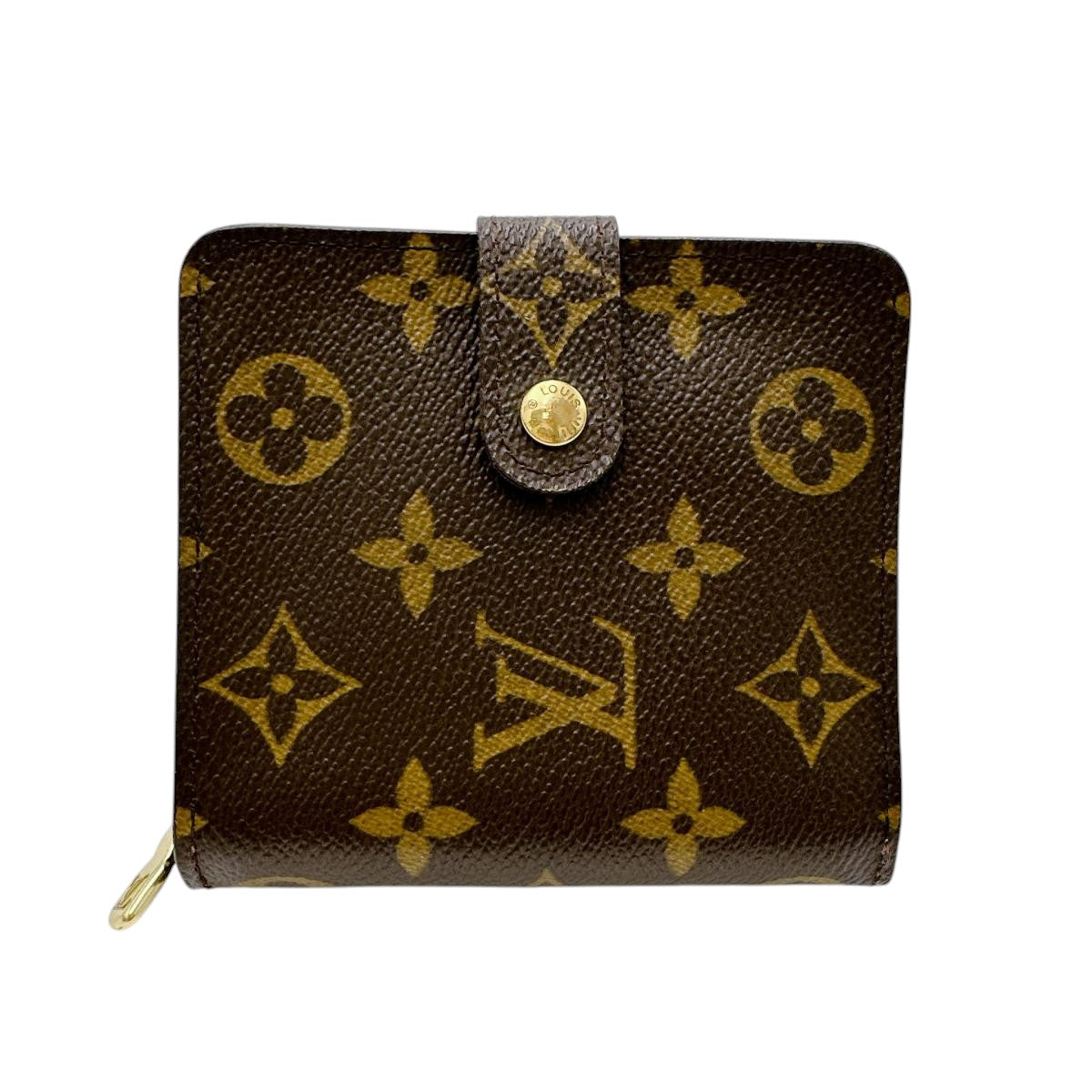 LOUIS VUITTON Bifold Wallet M61667 Monogram canvas Brown Card pocket with zipper Monogram Compact zip unisex(Unisex)