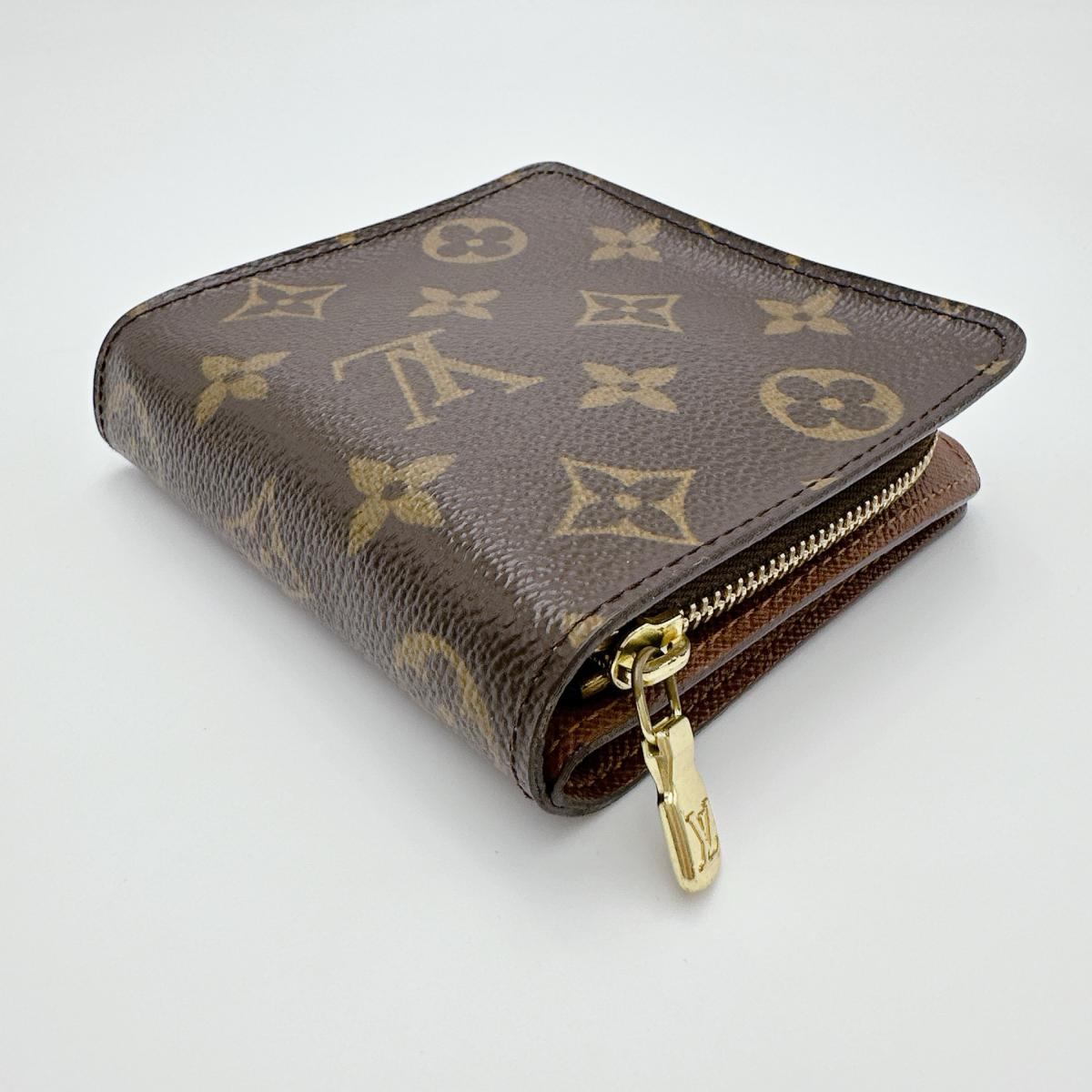 LOUIS VUITTON Bifold Wallet M61667 Monogram canvas Brown Card pocket with zipper Monogram Compact zip unisex(Unisex)