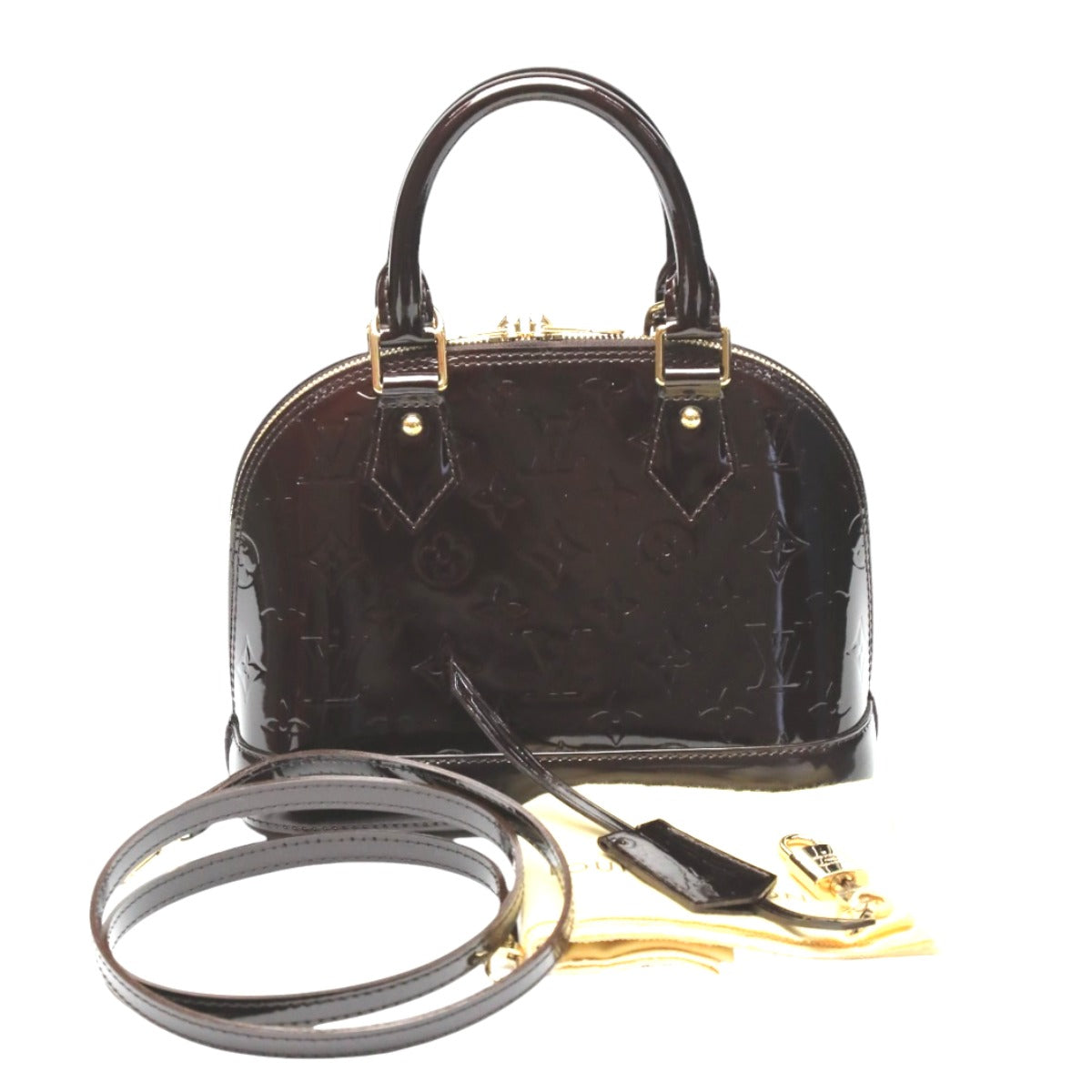 LOUIS VUITTON Handbag M91678 Monogram Vernis purple Monogram Alma BB