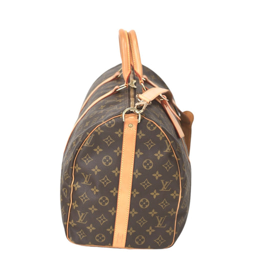 LOUIS VUITTON Boston Duffel bag M41416 Monogram canvas Brown Monogram Keepall ?bandouliere 50