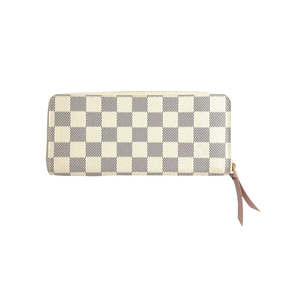 LOUIS VUITTON Long Wallet Purse N61264 Damier Azur Canvas Two-tone (gray) Portefeuille Clemence Damier Azur Zip Around Women(Unisex)