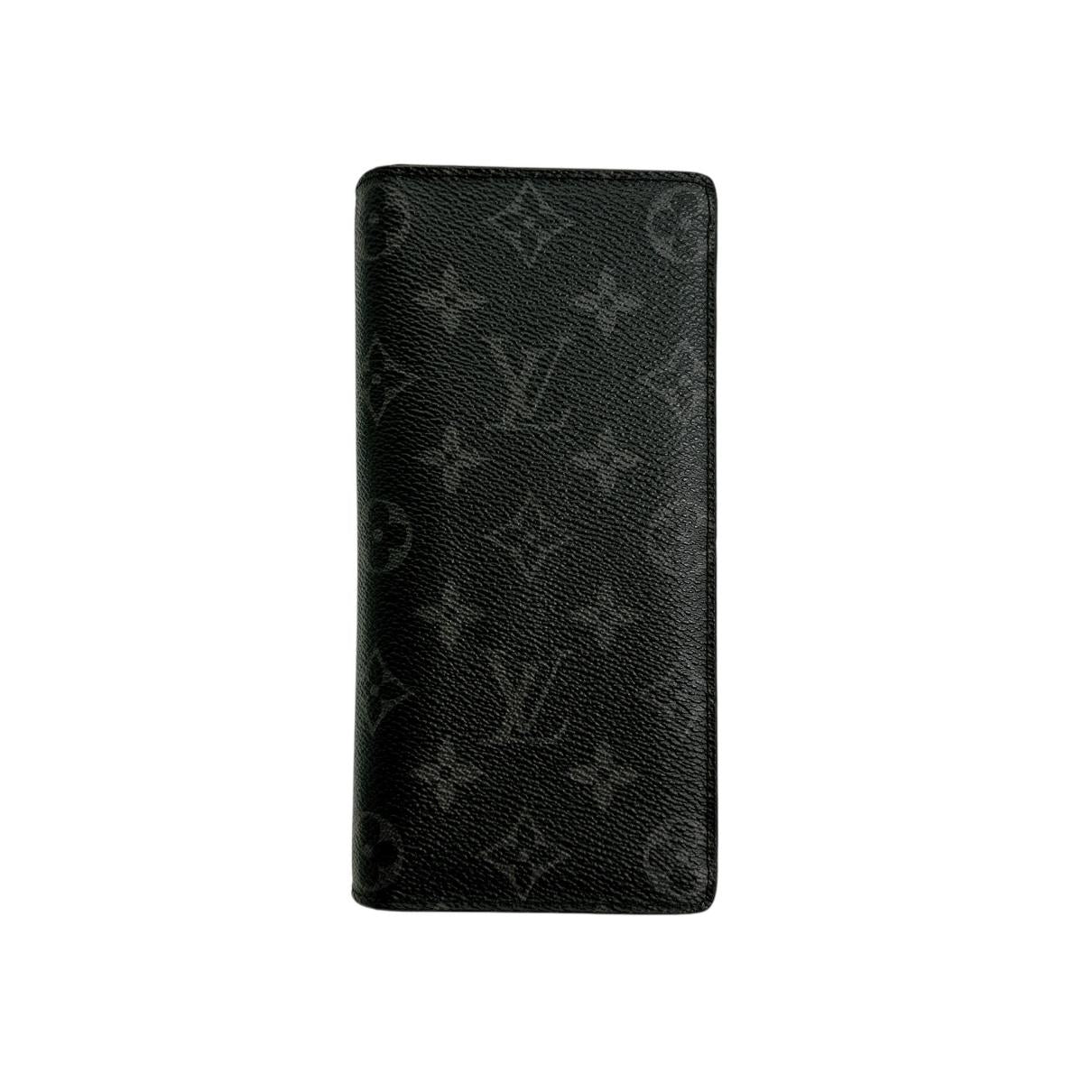 LOUIS VUITTON Long Wallet Purse M61697 Monogram canvas Gray x black Bifold Walletlong wallet Eclipse Portefeuille Blaza mens