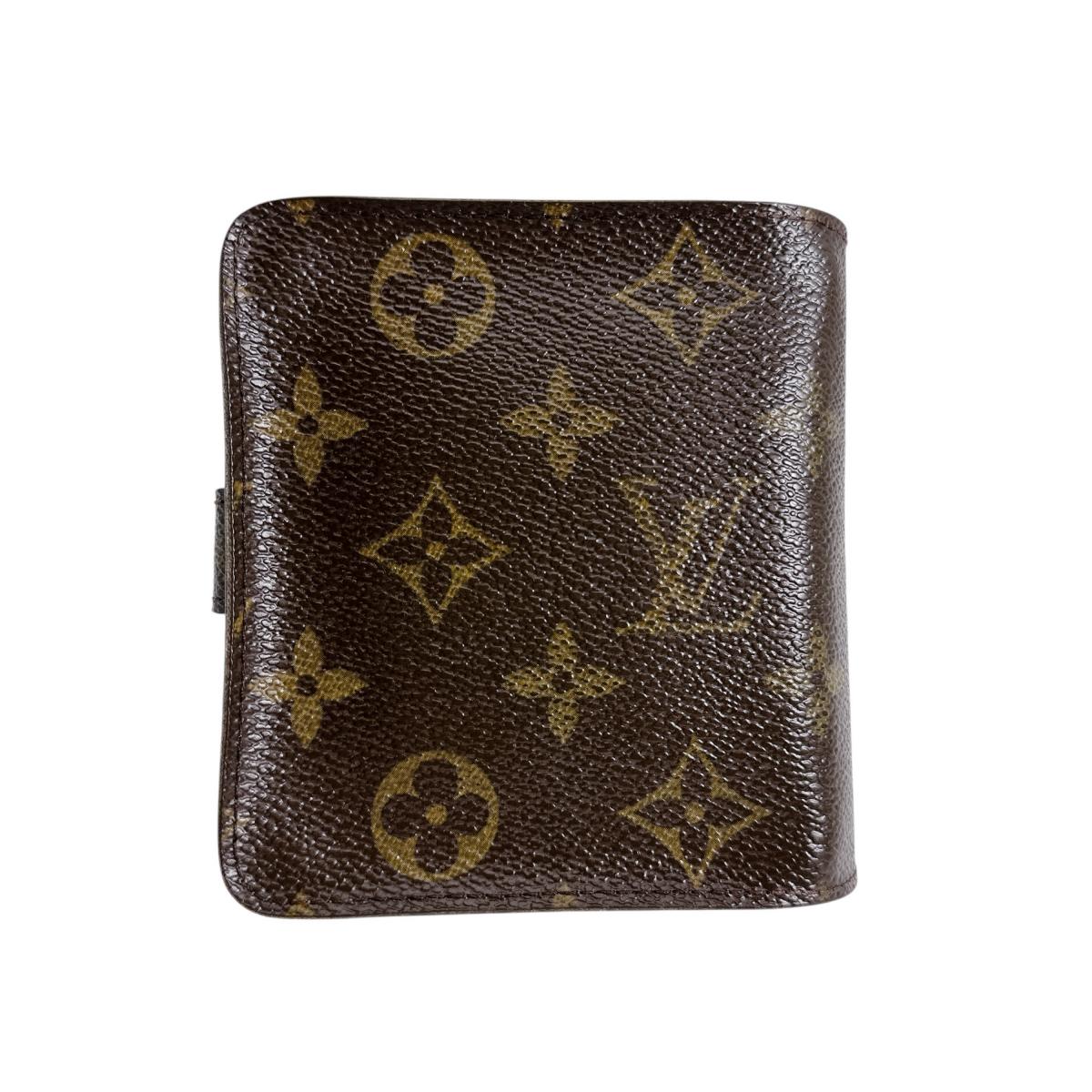 LOUIS VUITTON Bifold Wallet M61667 Monogram canvas Brown Card pocket with zipper Monogram Compact zip unisex(Unisex)