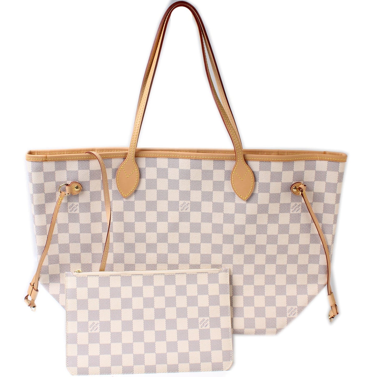Louis Vuitton Neverfull With Wallet MM Damier Azur