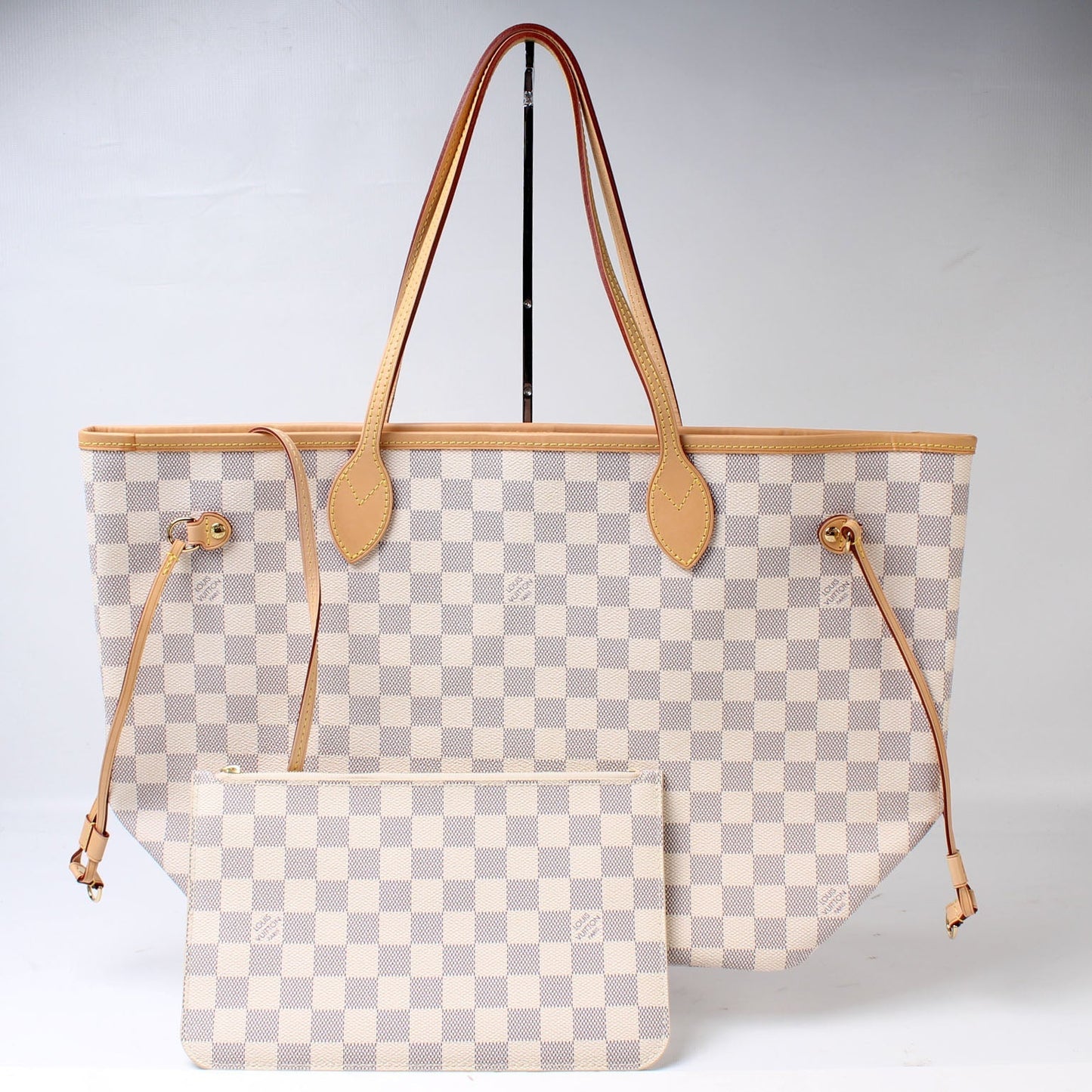 Louis Vuitton Neverfull With Wallet MM Damier Azur