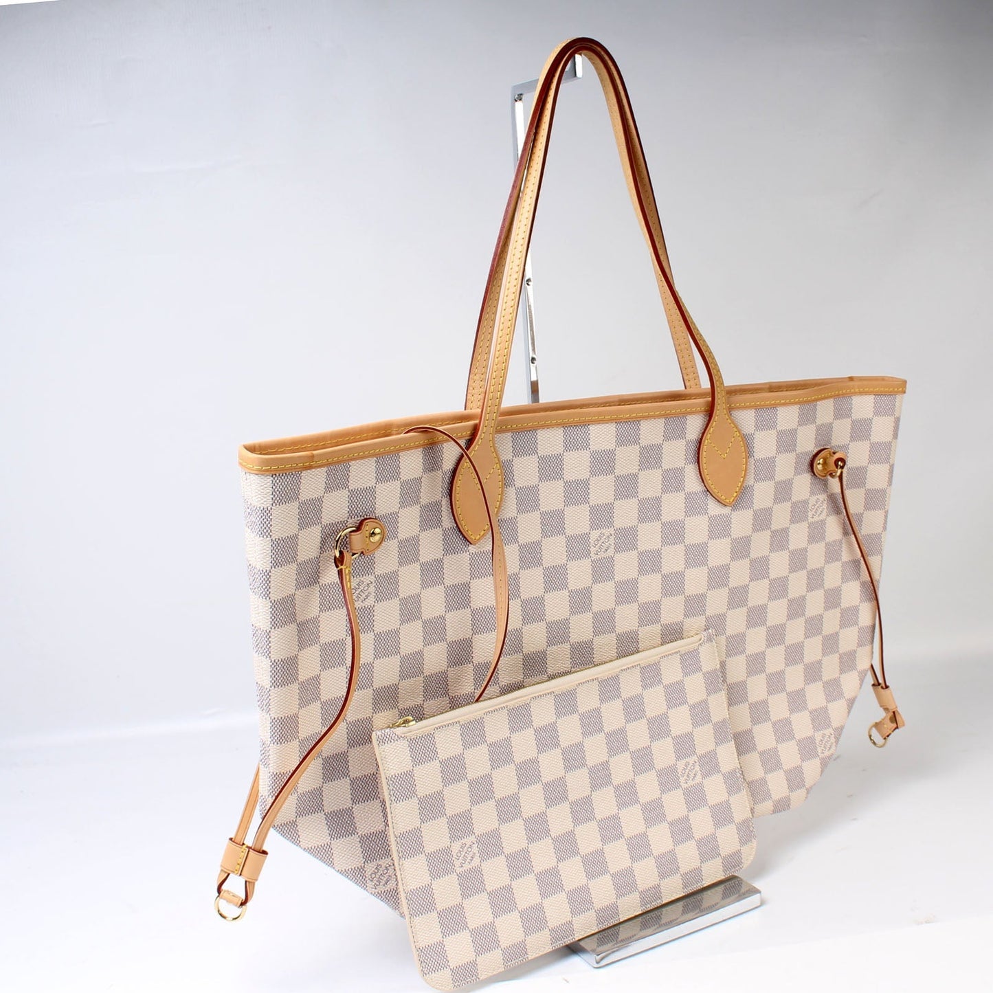 Louis Vuitton Neverfull With Wallet MM Damier Azur