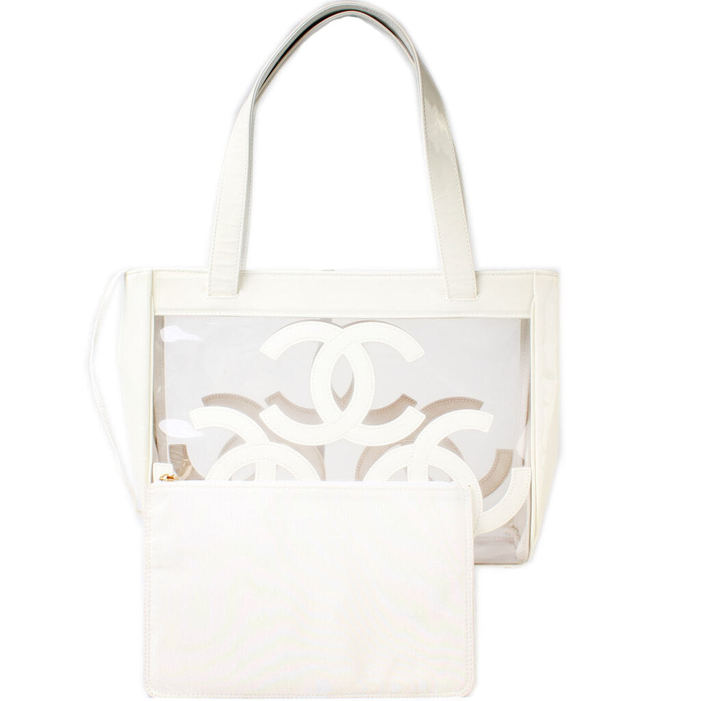 Chanel Beach PVC Triple CC Bag