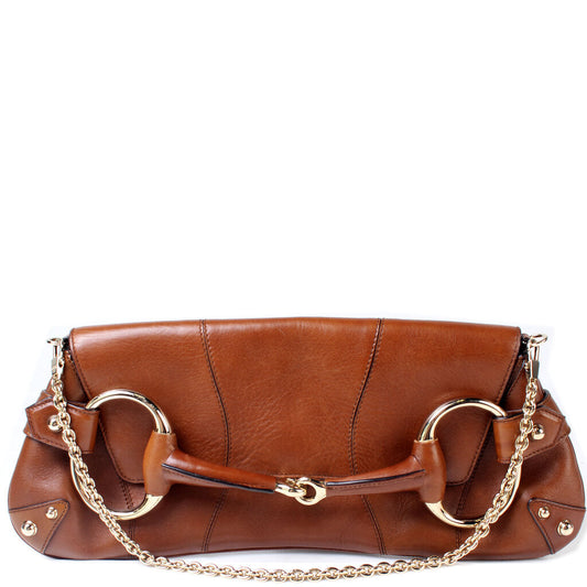 Gucci 131471 Horsebit Chain Clutch Bag
