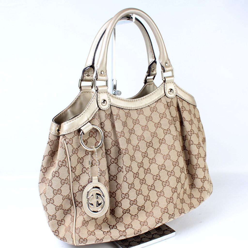 Gucci 211944 Sukey GG Canvas Medium Bag