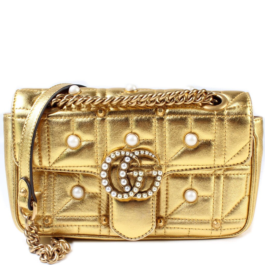 Gucci 446744 Marmont Shoulder Mini Flap Bag