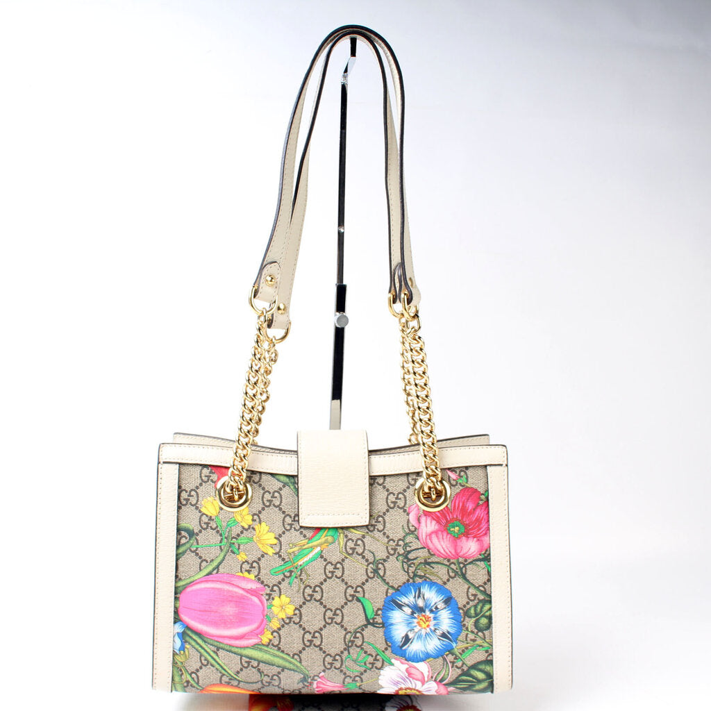 Gucci 498156 Small Padlock GG Flora Bag