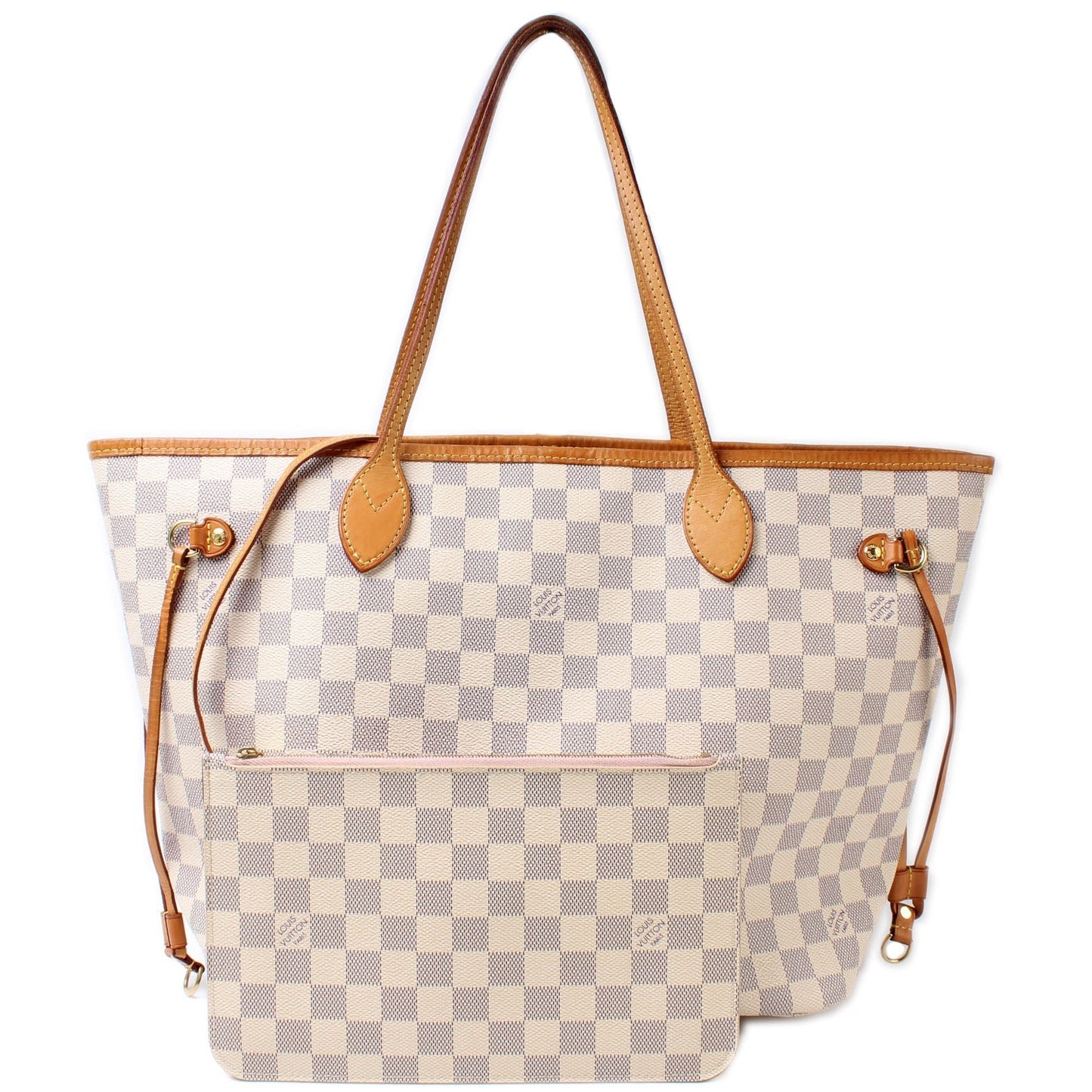 Louis Vuitton Neverfull MM W/Wallet Damier Azur