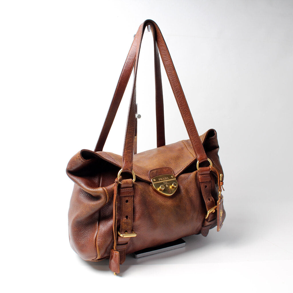 Prada Cervo Antik Easy Flap Bag