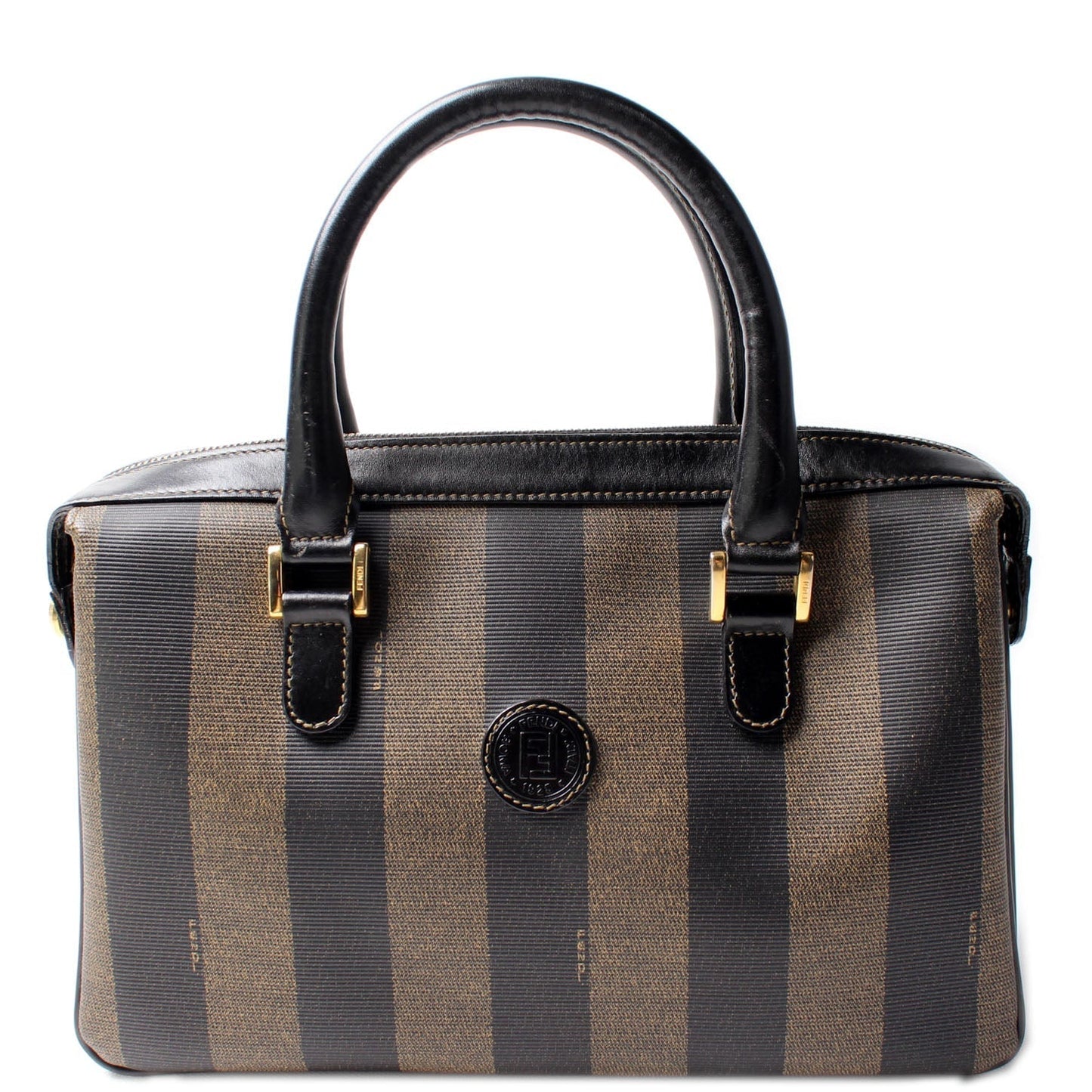 Fendi Vintage Pequin Small Doctor Bag