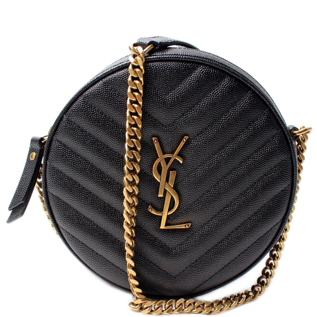 Saint Laurent Vinyle Round Camera Grain Bag