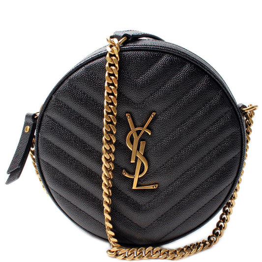 Saint Laurent Vinyle Round Camera Grain Bag