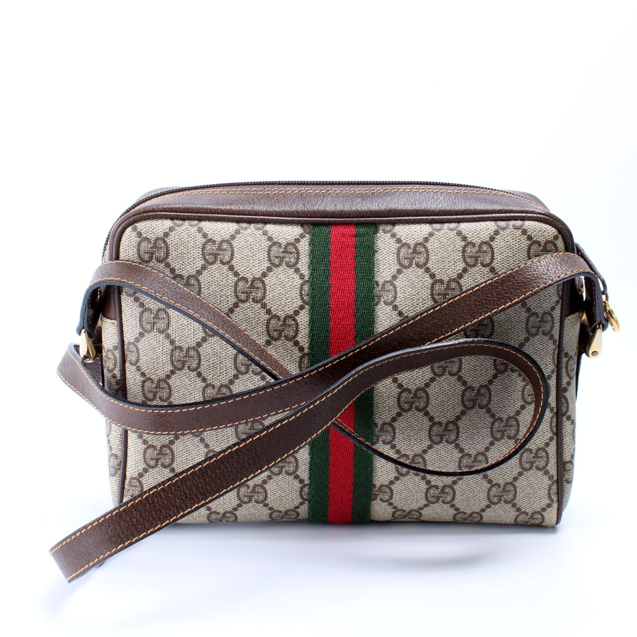 Gucci Vintage GG Canvas Crossbody Bag