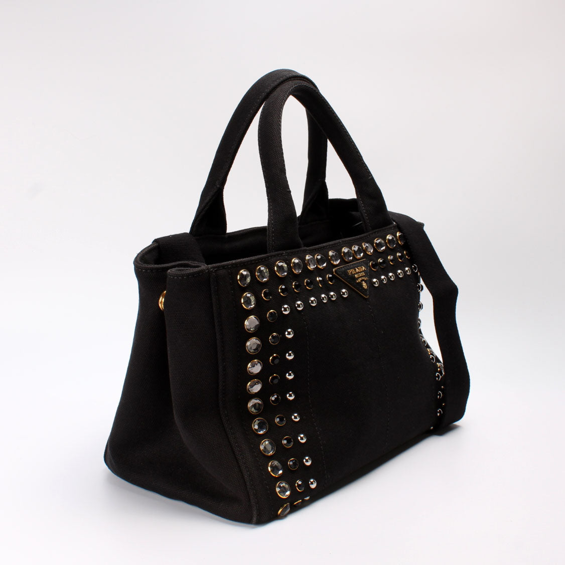 Prada Canapa Canvas Small Tote Bag