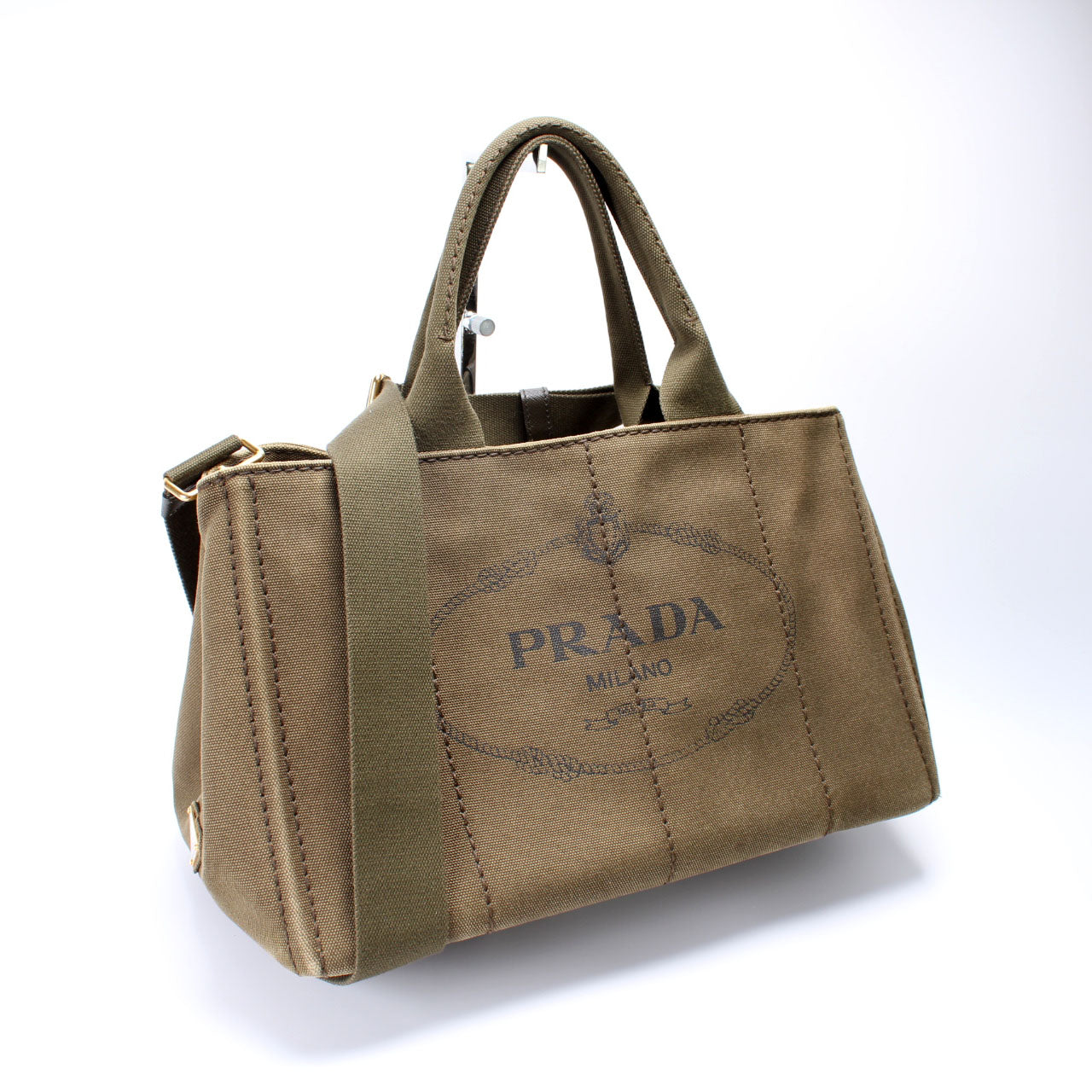 Prada Canapa Canvas Medium Tote Bag
